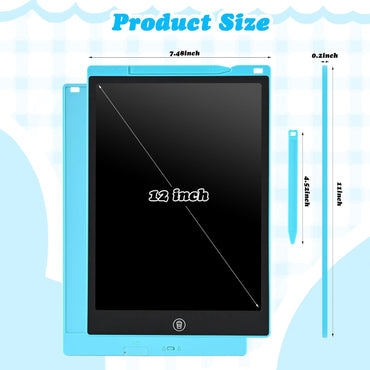 LCD Schreibtafel Kinder 12 Zoll,cimetech Zaubertafel mit Stift, Elastisches Seil, Augenschutz Maltafel mit Sperr-& Löschfunktion Weihnachten Kinder Geschenke
