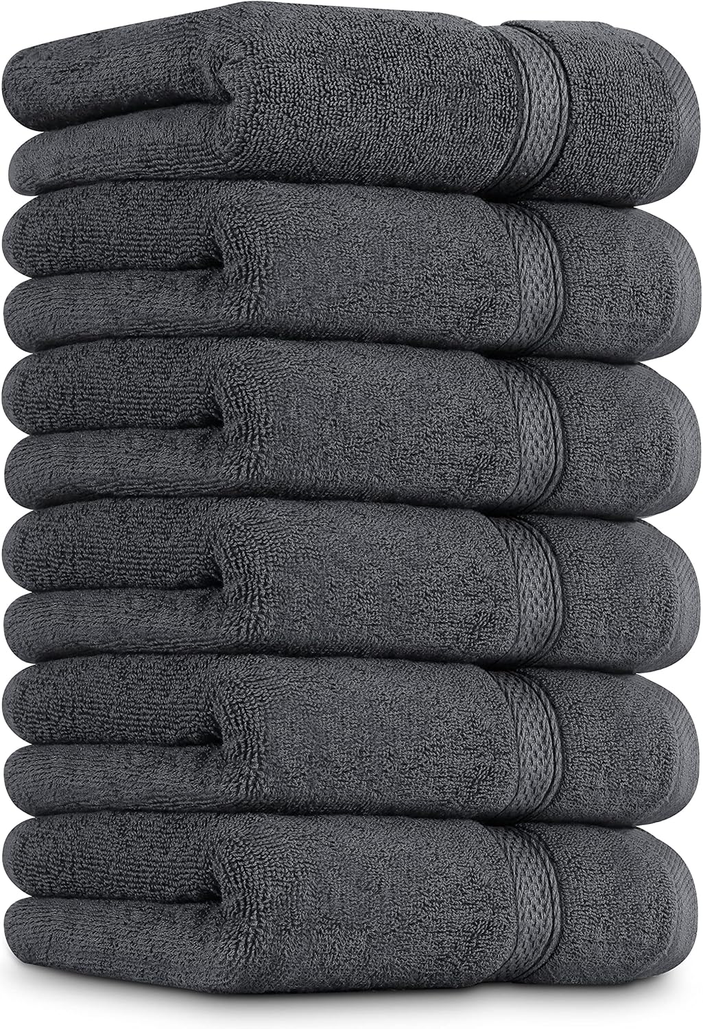 Handtücher Set aus Baumwolle - 100% Baumwolle ultraweich und sehr saugfähig, 41x71 cm - 6er Pack (Grau)