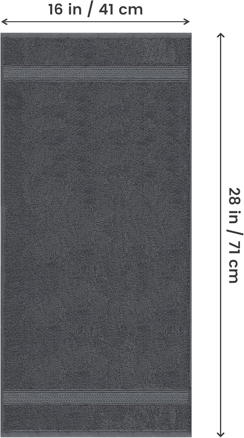 Handtücher Set aus Baumwolle - 100% Baumwolle ultraweich und sehr saugfähig, 41x71 cm - 6er Pack (Grau)