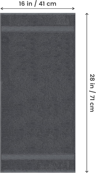 Handtücher Set aus Baumwolle - 100% Baumwolle ultraweich und sehr saugfähig, 41x71 cm - 6er Pack (Grau)